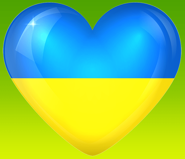 Украинский флаг - сердце